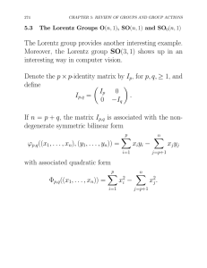 The Lorentz group provides another interesting example. Moreover