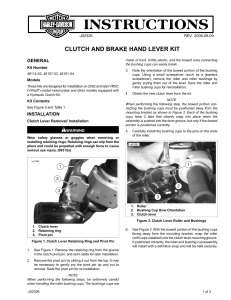 clutch and brake hand lever kit - Harley