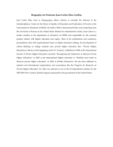 Biography for Professor Juan Carlos Silas Casillas