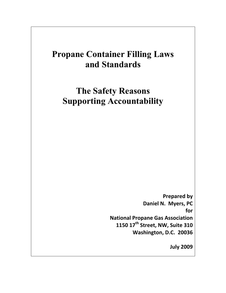 Propane Container Filling Laws and Standards The Safety Reasons