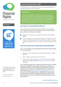 ELECTRICITY IS AN ESSENTIAL SERVICE. HOW DO I NEGOTIATE