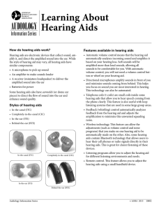 Learning About Hearing Aids - American Speech