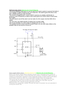 Theft preventer alarm Click here for Circuit Diagram. This circuit