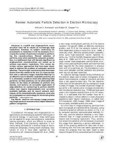 Automatic Particle Detection in Electron Microscopy