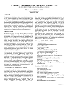 reliability considerations for using plastic-encapsulated