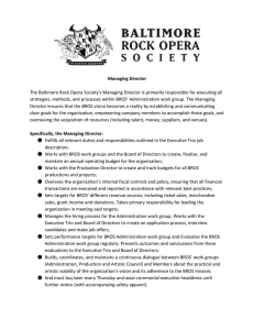 Managing Director - Baltimore Rock Opera Society