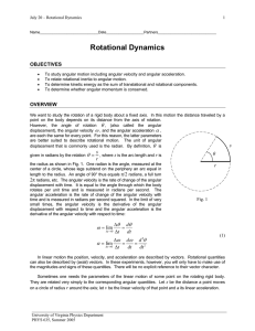 rotational dynamics - Galileo