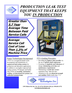 PRODUCTION LEAK TEST EQUIPMENT THAT KEEPS YOU IN