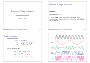 Properties of Angle Modulation - Communications