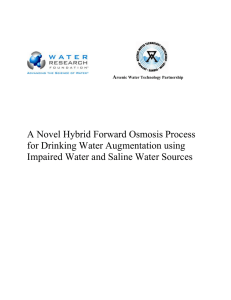 A Novel Hybrid Forward Osmosis Process for Drinking Water