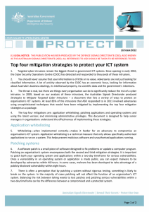 Top four mitigation strategies to protect your ICT system