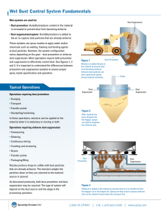 Wet Dust Control System Fundamentals