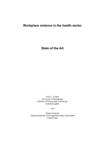 Workplace violence in the health sector: State of the art