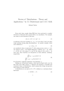 Review of “Distributions – Theory and Applications,” by J.J.