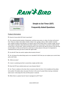 Simple to Set Timer (SST) Frequently Asked Questions
