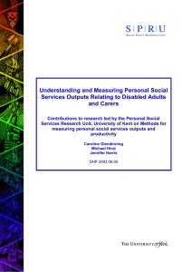 Understanding and Measuring Personal Social Services Outputs