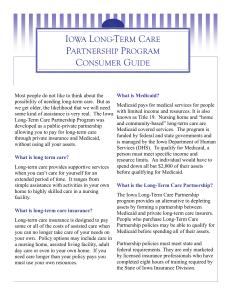 Iowa Long-Term Care Partnership Program Consumer Guide