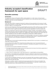 Industry accepted classification framework for open space