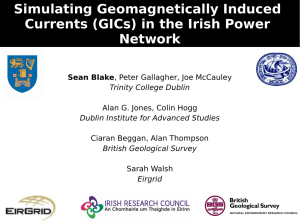 Simulating Geomagnetically Induced Currents (GICs) in the Irish