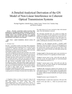 A Detailed Analytical Derivation of the GN Model of Non