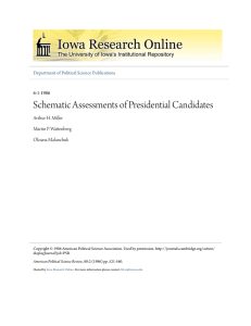 Schematic Assessments of Presidential Candidates