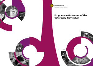 Programme Outcomes of the Veterinary Curriculum