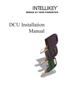 INTELLIKEY DCU Installation Manual