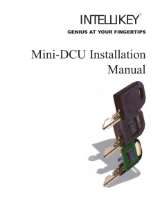 INTELLIKEY Mini-DCU Installation Manual
