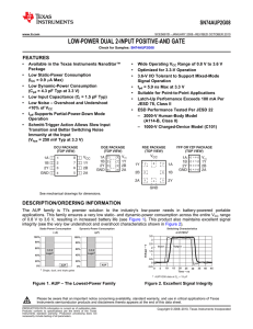 SN74AUP2G08 Low-Power Dual 2-Input Positive