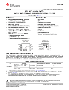 0.9-Ohm SPDT Analog Switch (Rev. C)