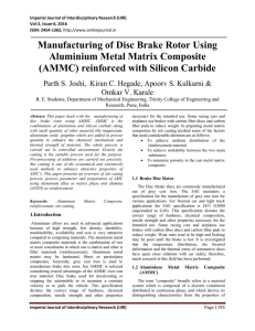 Manufacturing of Disc Brake Rotor Using Aluminium Metal