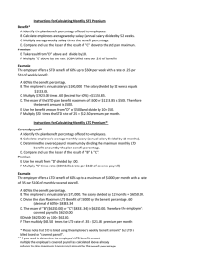 Instructions for Calculating Monthly STD Premium