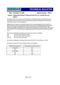 HP604 - Hydrostatic Test Information