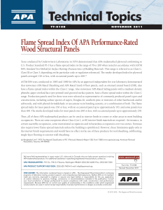 Flame Spread of APA Performance-Rated Wood