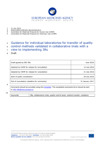 Draft Guidance for individual laboratories for transfer of quality
