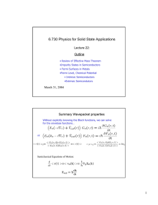 6.730 Physics for Solid State Applications