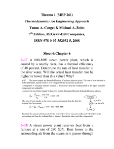 Thermo 1 (MEP 261) Thermodynamics An Engineering Approach