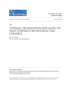 thermal degradation and aging of high temperature