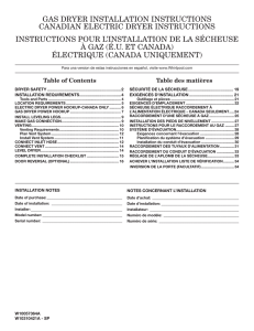 gas dryer installation instructions canadian electric