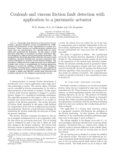 Coulomb and viscous friction fault detection with application to a