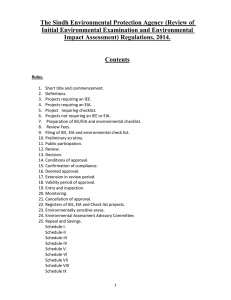 The Sindh Environmental Protection Agency (Review of Initial