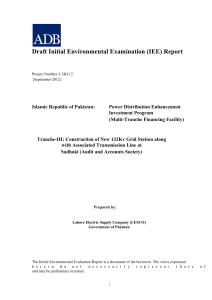 Draft Initial Environmental Examination (IEE) Report