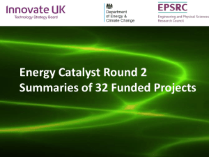 Energy Catalyst Round 2 Summaries of 32 Funded Projects