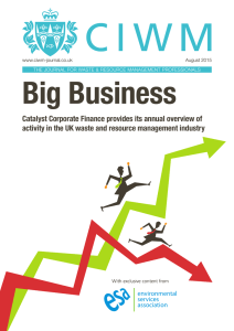 CIWM`s 2015 Waste Top 20 - Catalyst Corporate Finance