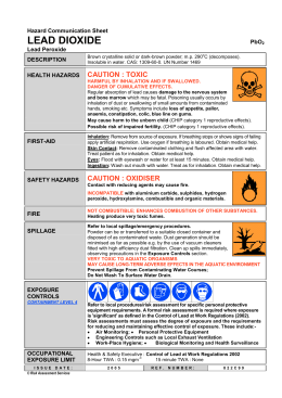 an analysis of hazards and risks of lead poisoning in industrial sectors an analysis of hazards and risks of lead poisoning in industrial sectors