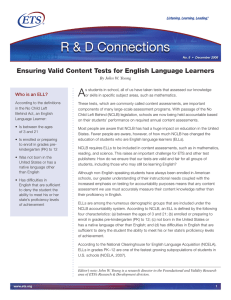 Ensuring Valid Content Tests for English Language