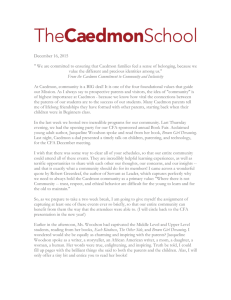 December 16, 2015 " We are committed to ensuring that Caedmon