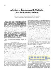 A Software-Programmable Multiple- Standard Radio Platform