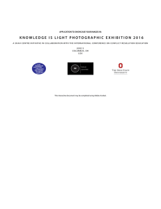 knowledge is light photographic exhibition 2016