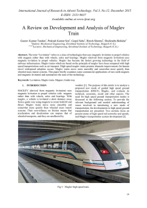 A Review on Development and Analysis of Maglev Train